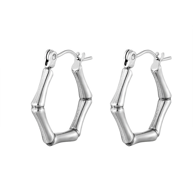 Bamboo Hoop Earrings