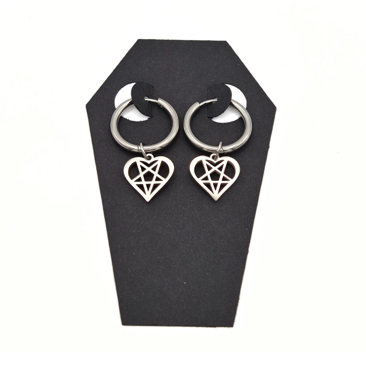 Heartagram Hoop Earrings