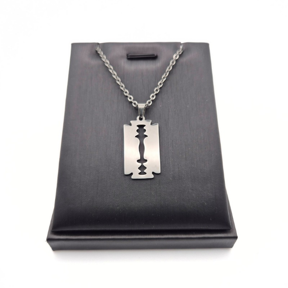 Sinister Edge Razor Blade Necklace