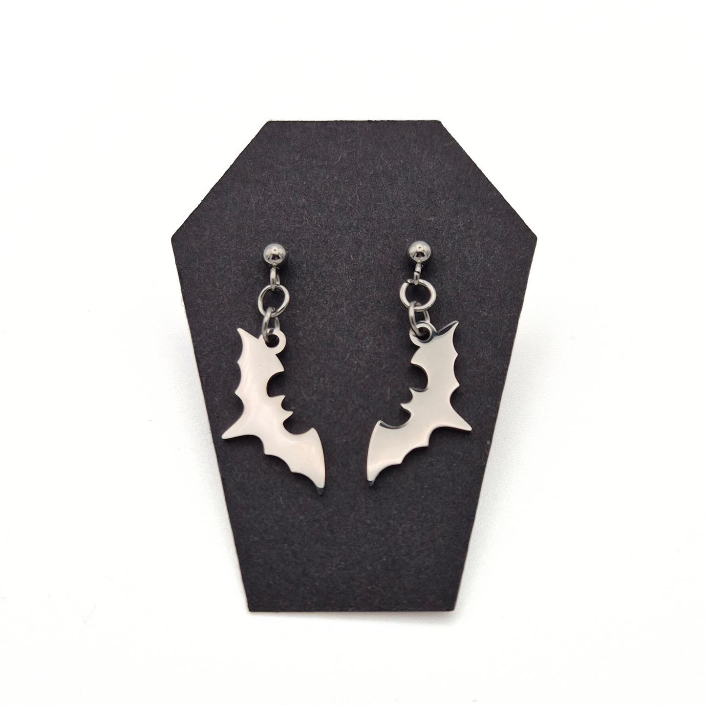 Midnight Bat Stud Earrings