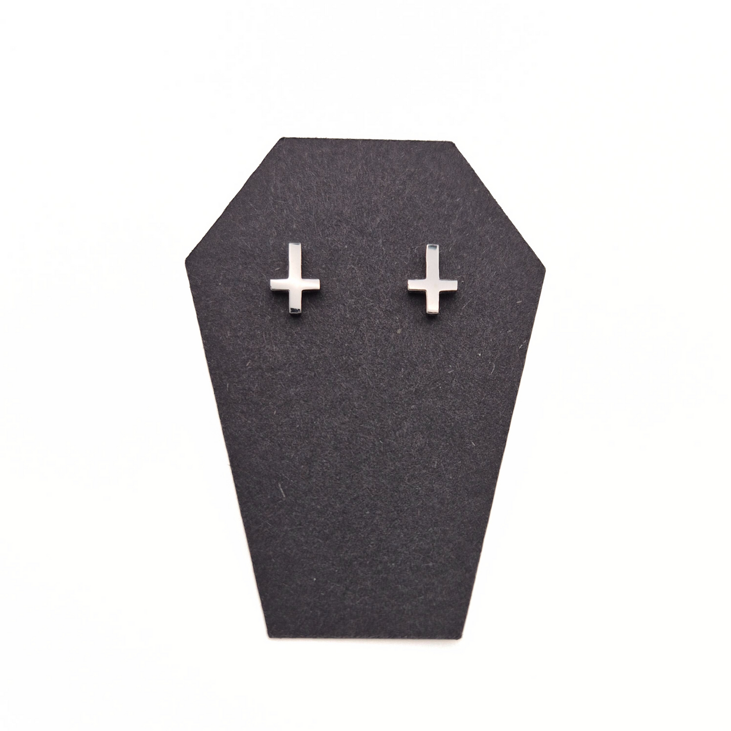 Hellbound Cross Stud Earrings