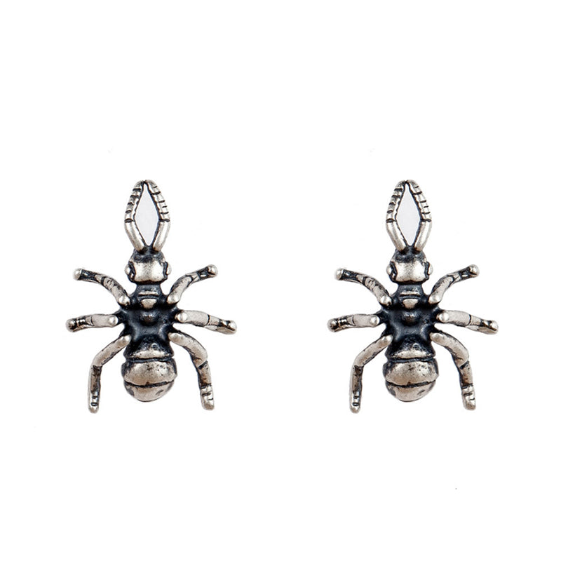 Sterling Silver Ant Stud Earrings