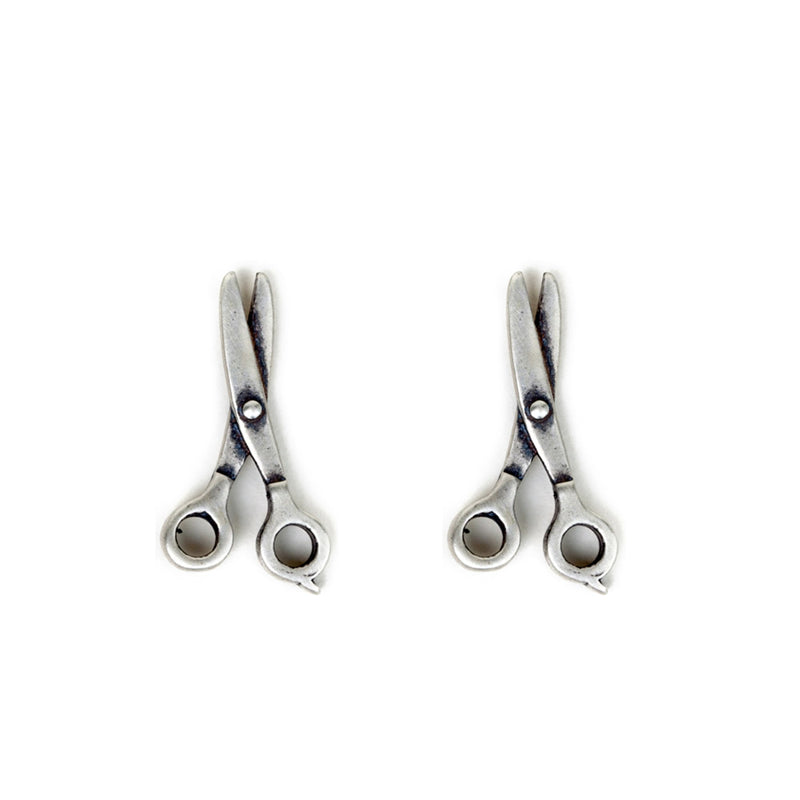 Sterling Silver Scissor Stud Earrings