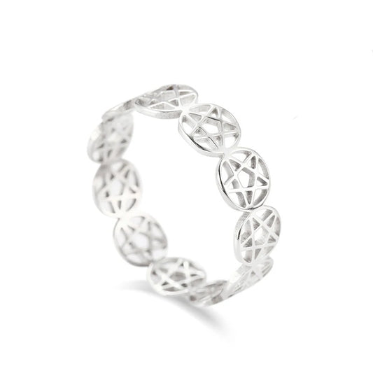 Pentagram Band Ring