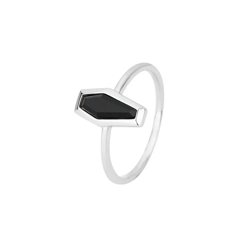 Sterling Silver Eternal Rest Coffin Ring