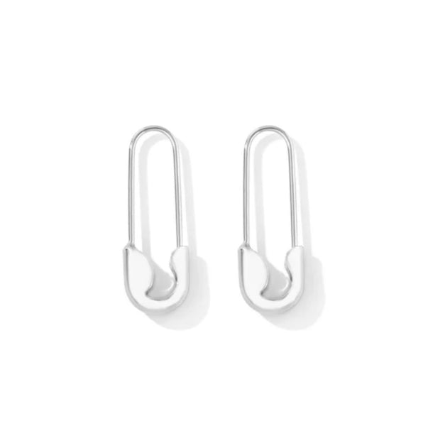 Mini safety pin earrings