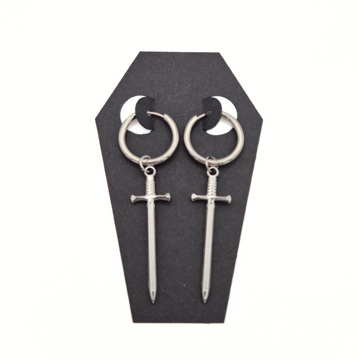 Eternal Edge Sword Hoop Earrings