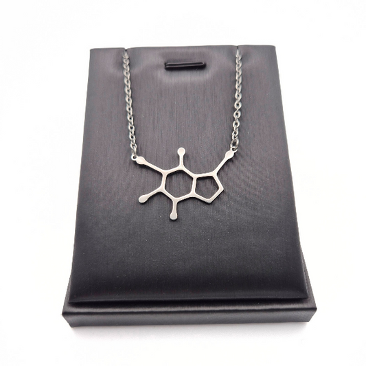 Caffeine Molecule Necklace