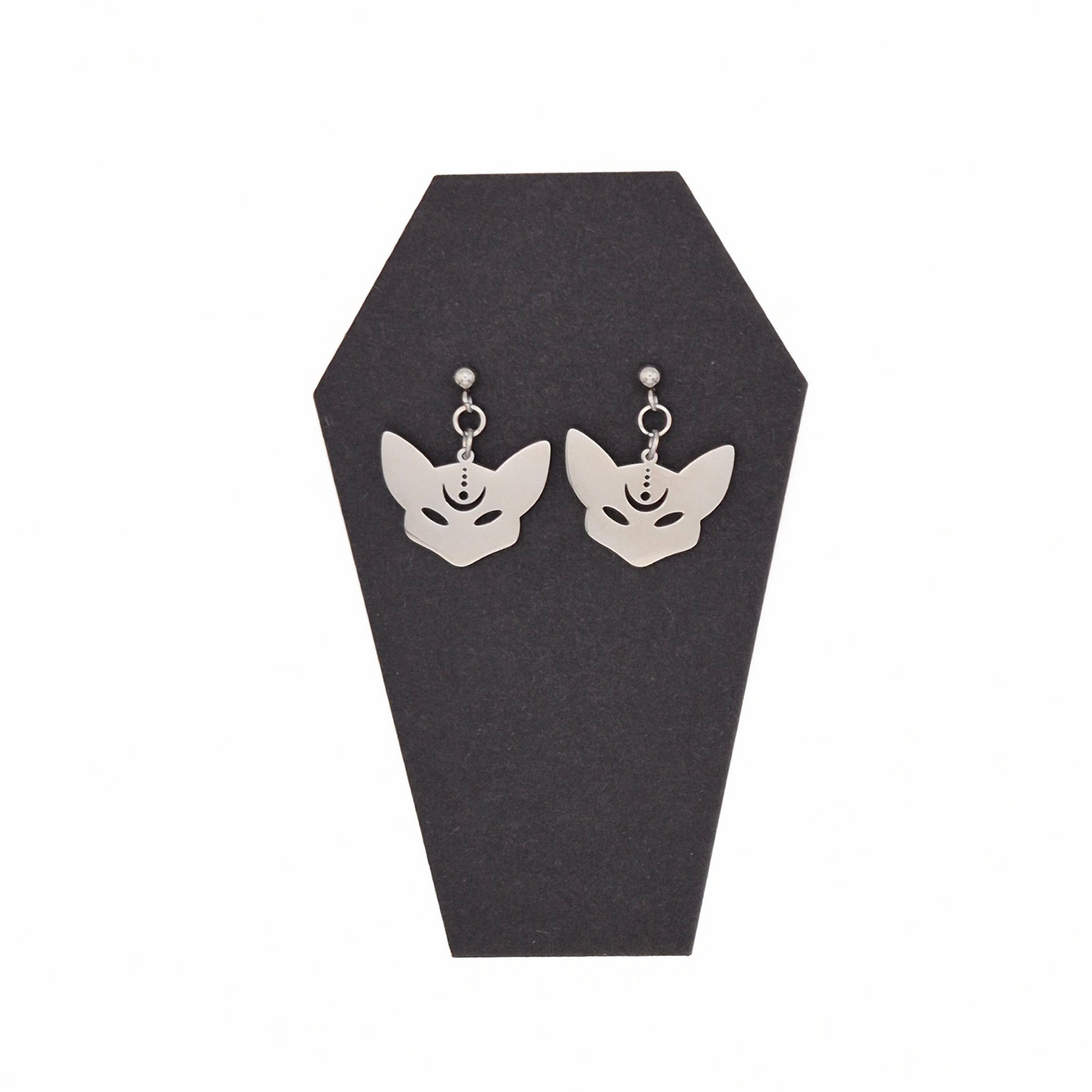 Moonshadow Cat Stud Earrings