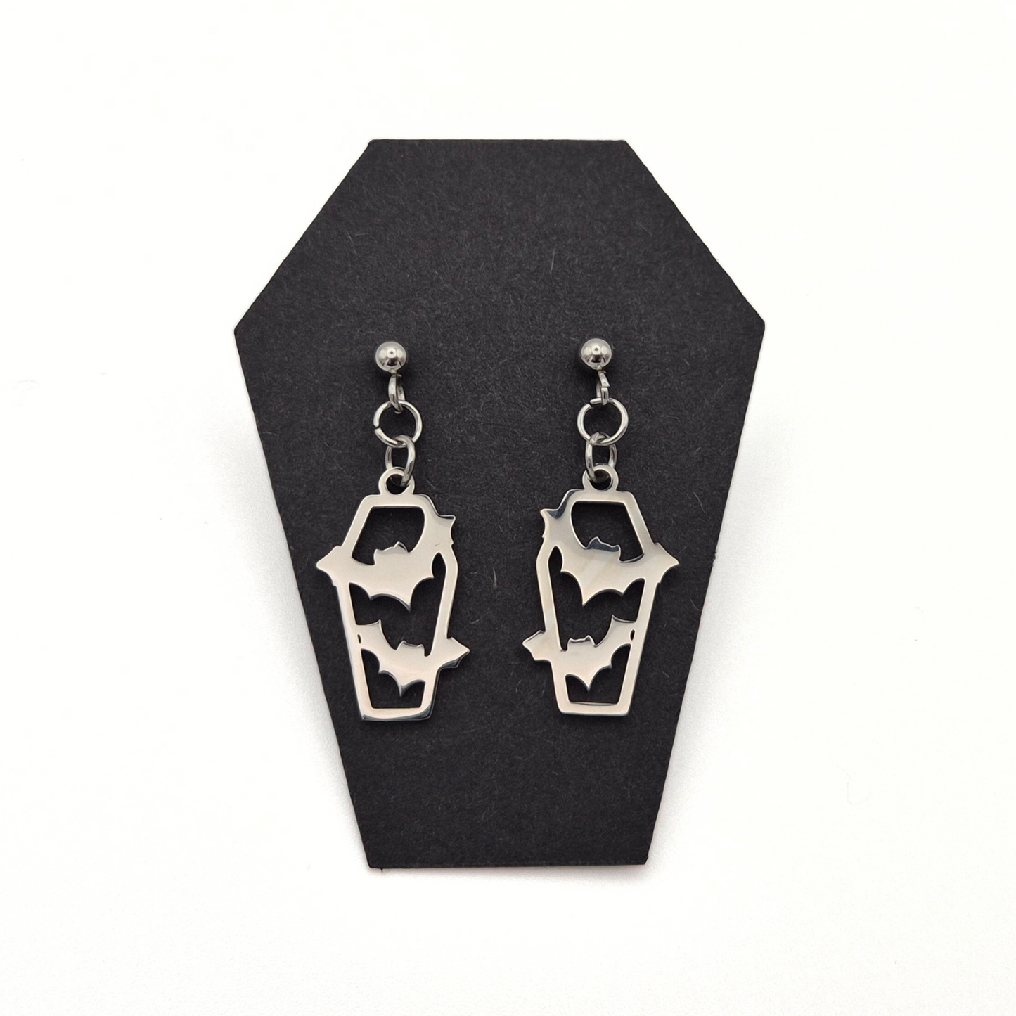 Batkeeper's Coffin Stud Earrings