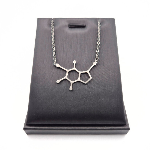 Caffeine Molecule Necklace