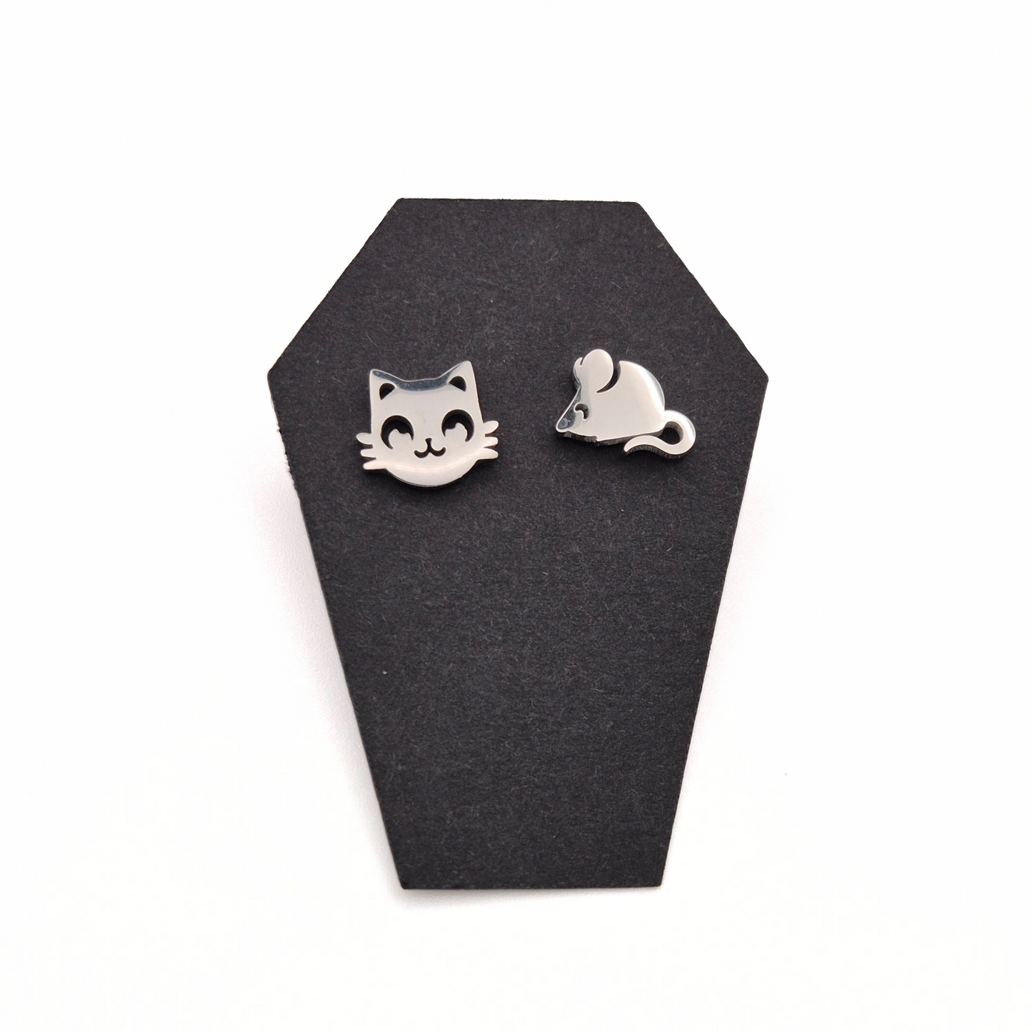 Cat & Mouse Stud Earrings