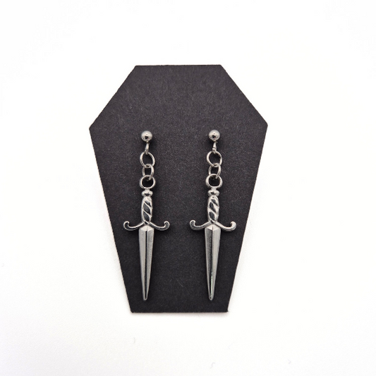 Infernal Dagger Stud Earrings