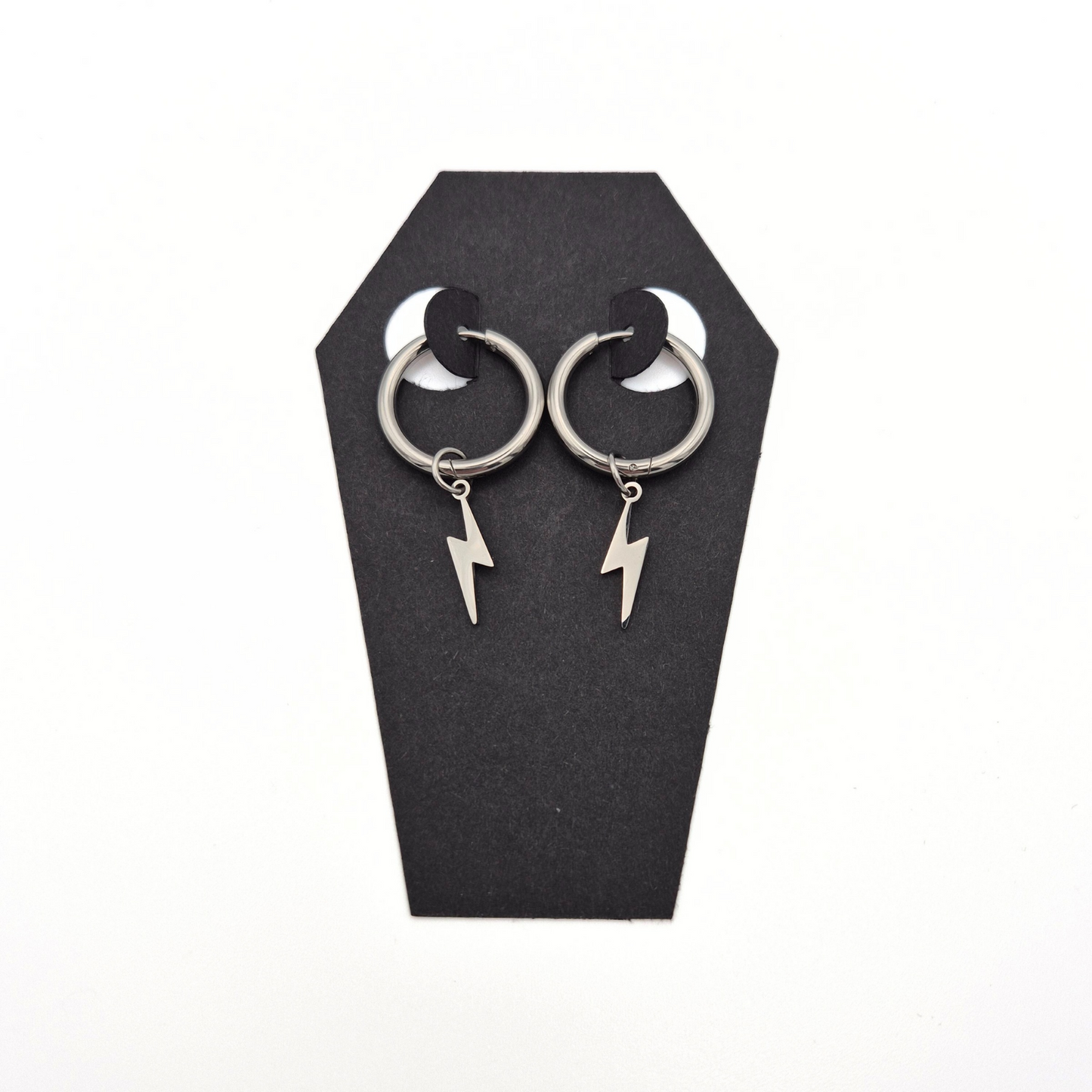 Lightening Bolt Hoop Earrings