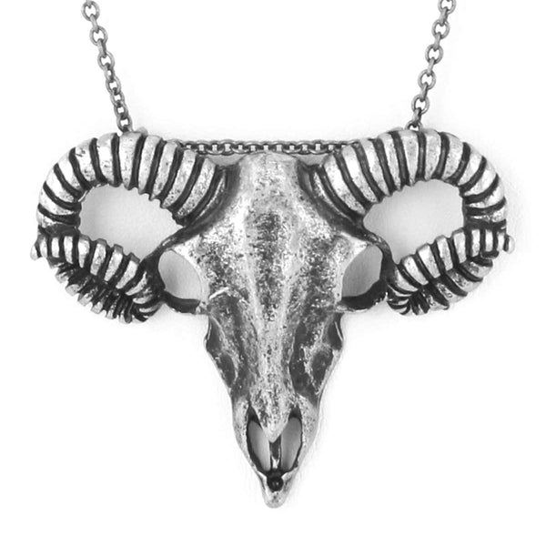 Large Ram skull necklace