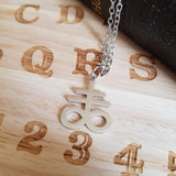 Leviathan Sigil of Sulphur Satanic cross necklace